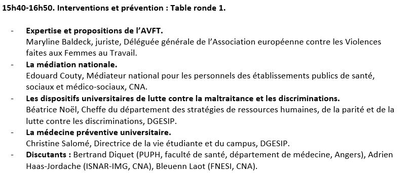 Lien vidéo vers le Séminaire du 26 novembre 2020 : Bientraitance et maltraitances dans les études en santé. Partie 2